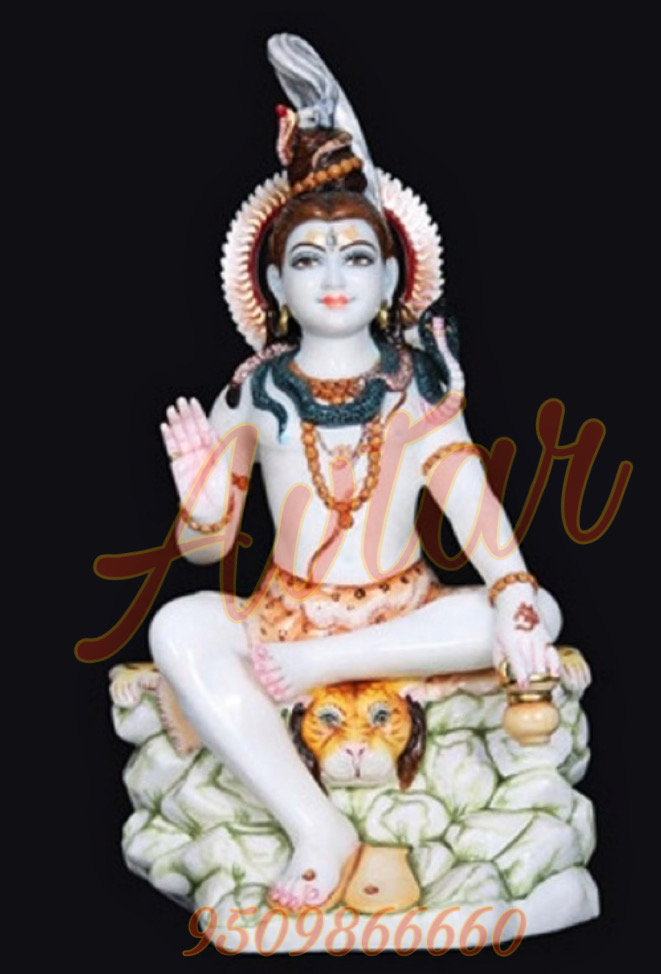 Shiva sitting Marble Statue